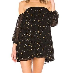 NWT Lovers + Friends Monique Dress ~ in Black & Gold